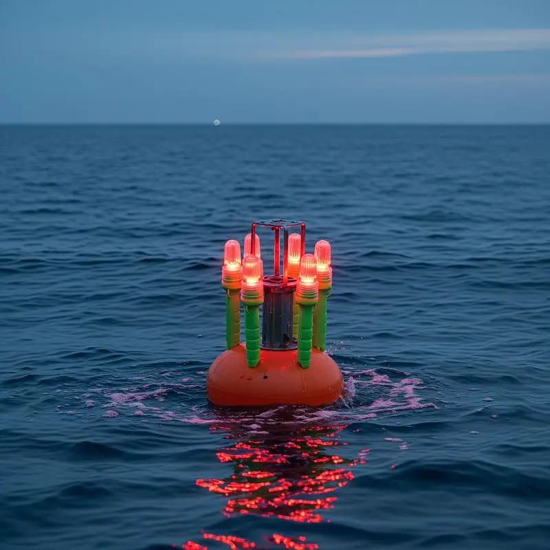 Energy Saving LED Underwater Fishing Light Waterproof Flashing Net Marker Warning Lamp for Outdoor Fishing Trips