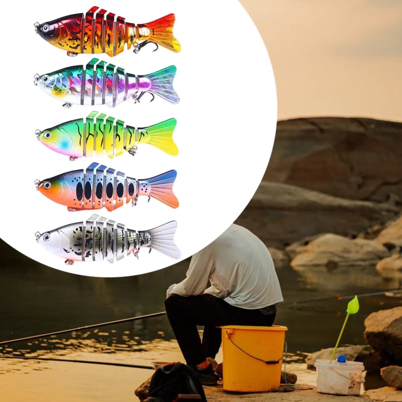 Esche Artificiali Realistiche in Plastica ABS per la Pesca in Mare e Fiume, Accessori per la Pesca