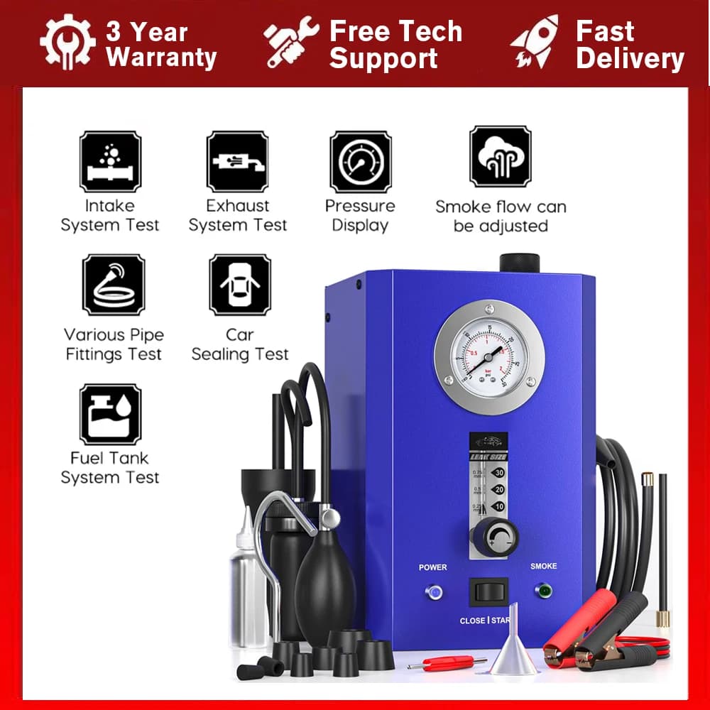 Rilevatore di perdite di fumo per auto EVAP Generatore di fumo per tubi Analizzatore di perdite per tubi Tester Strumento diagnostico del sistema EVAP per camion per auto