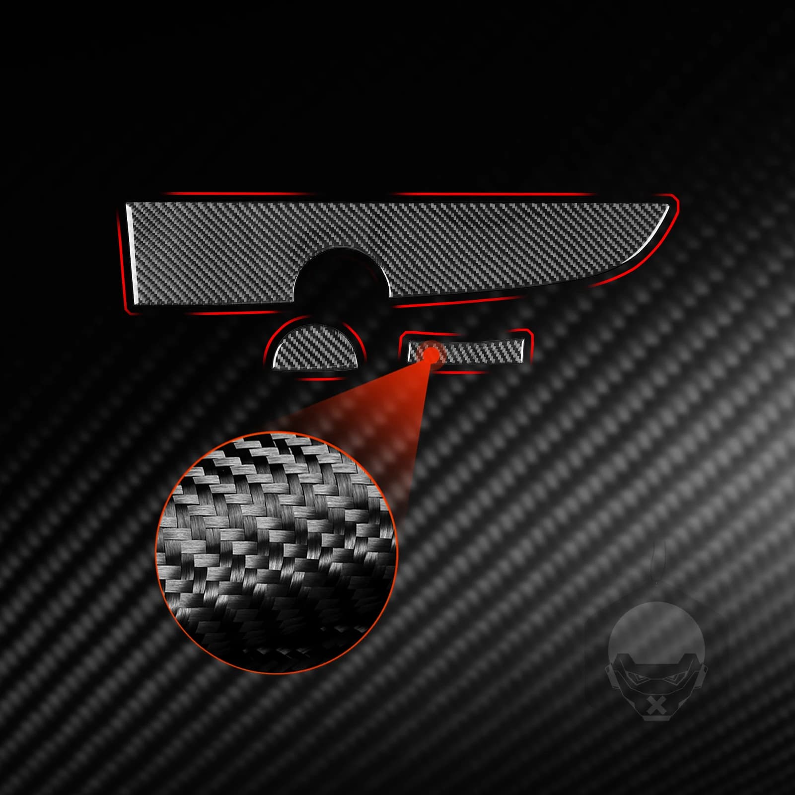For Fiat 500 For Abarth 595 695 Interior accessories Car Copilot carbon fiber Dashboard Modified Wall decal Tirm