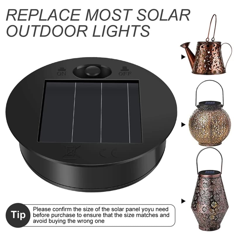 2 pezzi di ricambio per lanterne solari con pannello LED, coperchio per lanterne solari da esterno, impermeabile IP65