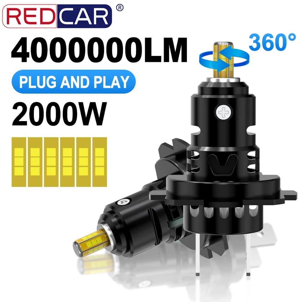 2000W H7 LED Car Headlight Bulb Canbus Mini h7 Canbus 400000LM 360° LED Car Headlamp Auto Diode Turbo LED Wireless with Fan 12V