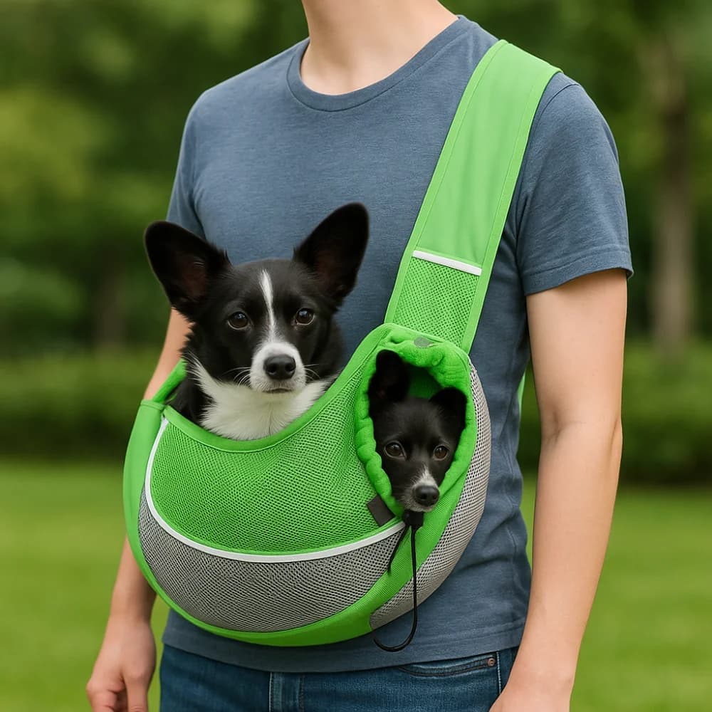 Zaino porta animali durevole e traspirante, design ergonomico in rete, borsa da trasporto regolabile per cani, borsa da viaggio all'aperto