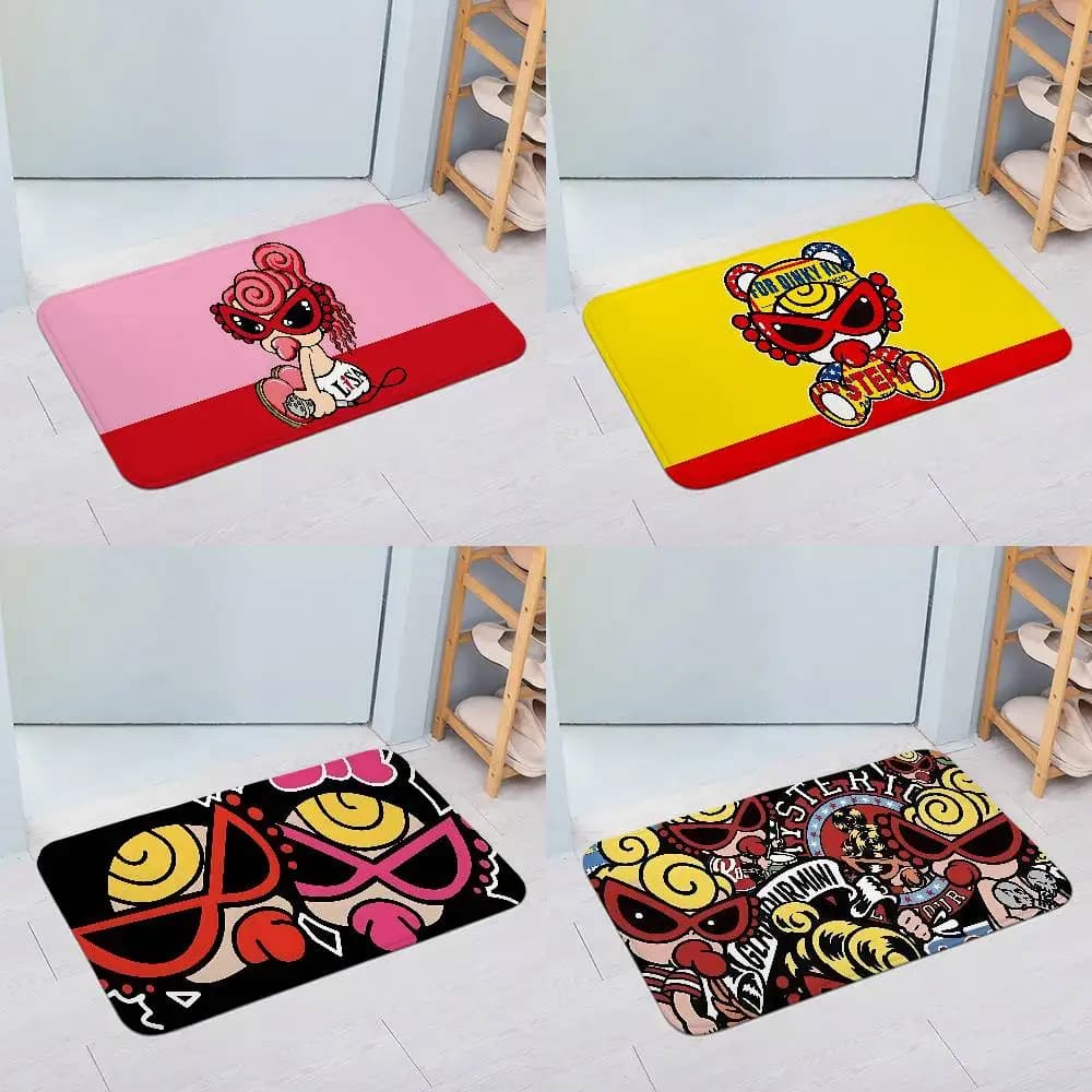 Cute-H-Hysterics-M-Minis-Floor Mat Tappeto da soggiorno per camera da letto, tappeto di benvenuto, tappeto da esterno