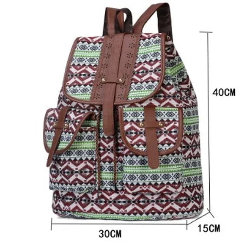 2025 Borse di stoffa da donna di nuovo design alla moda Zaino vintage Zaini etnici lavorati a maglia Zaino da donna da viaggio all'aperto adatto
