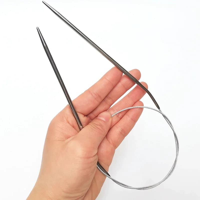Anello Ago Maglione Ago per maglieria Strumenti per aghi ad anello in acciaio inossidabile in metallo per maglione sciarpa per maglieria fai-da-te fatto a mano
