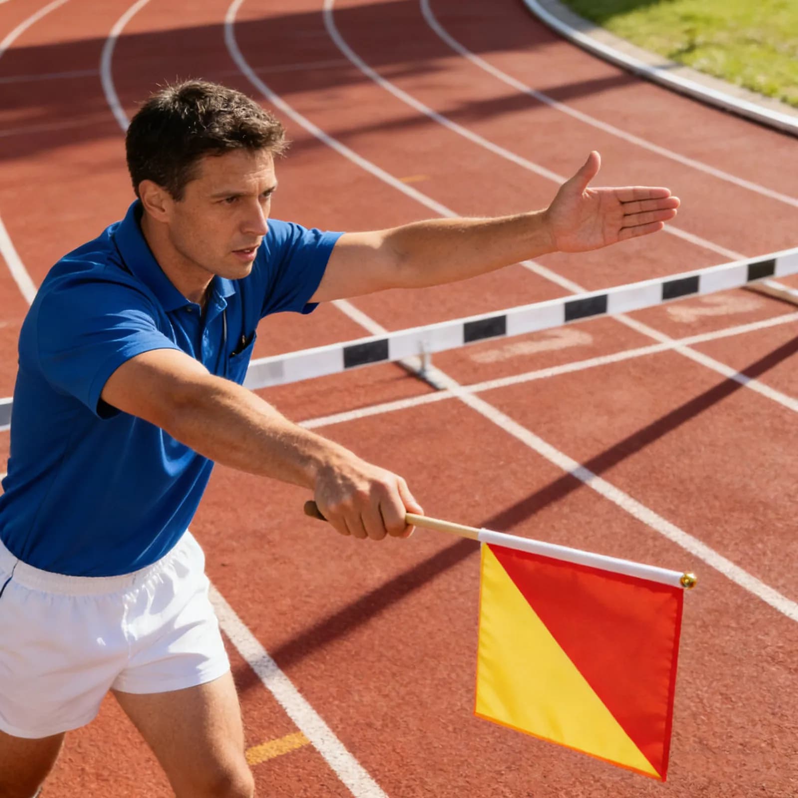 4Pcs Referee Flags Red Yellow Handheld Signal Referees Soccer Line Judge Official Football Volleyball Sports