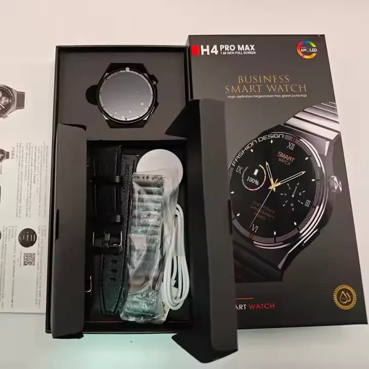 2025 NUOVO ARRIVO H4 MAX Smart Watch Business Smart Watch H4 Max Reloj Inteligente 3 cinturini per uomo Business YMX Miglior orologio intelligente
