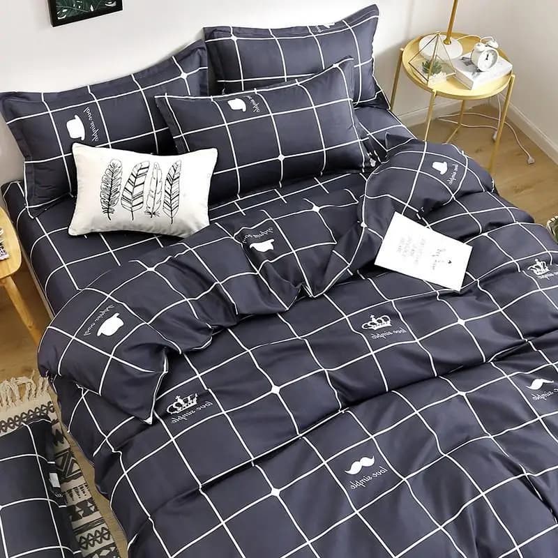 Set di Biancheria da Letto in Cotone Lavato, Tre Pezzi, per Dormitorio Studentesco, Set di Lenzuola, Copripiumino in Flanella, Quattro Pezzi, per la Stagione Invernale