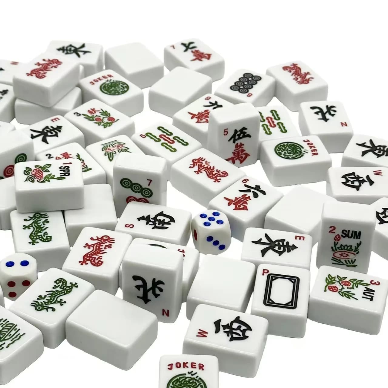American Mahjong, Jewish Western Text Mahjong Tiles, 30MM Size Mahjong Set