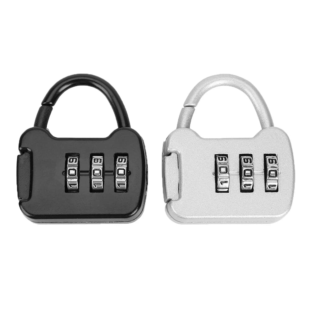 Lucchetto a 3 cifre Mini custodia Lucchetto di sicurezza multifunzione Lucchetto per valigia in metallo Lucchetto per bagagli antifurto con codice per palestra Scuola
