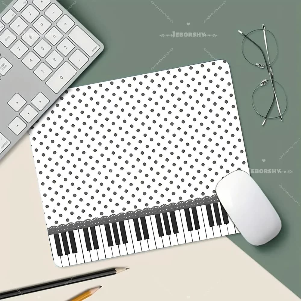 Simpatico tappetino per mouse da gioco antiscivolo con tastiera a pois e pizzo, tappetino da scrivania