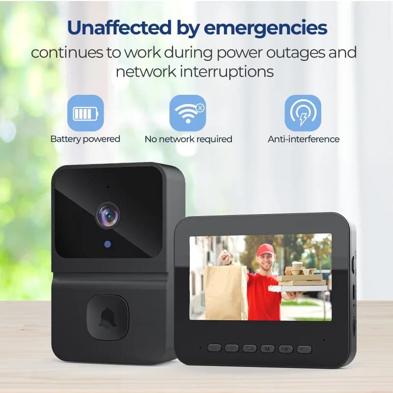 Campanello video intelligente 2.4G Wireless Wifi telecomando sorveglianza domestica videocitofono HD visione notturna campanelli impermeabili
