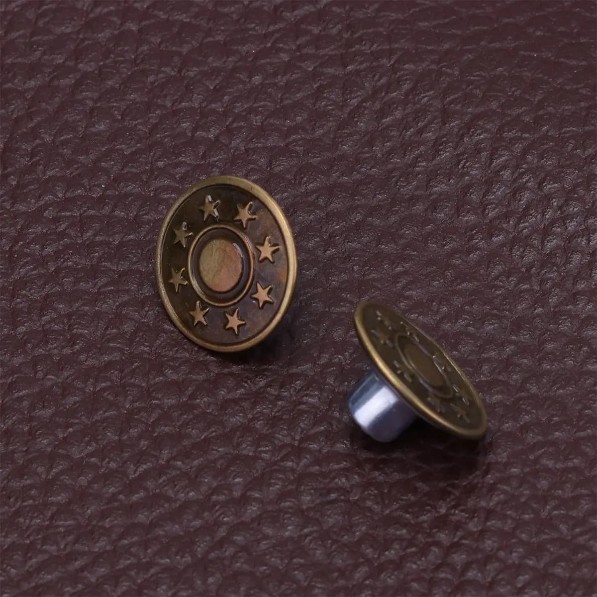 50 set di bottoni in metallo robusti da 17 mm per jeans, base spessa, rivetti rinforzati, facili da installare, senza bisogno di attrezzi, per jeans, pantaloncini, giacche