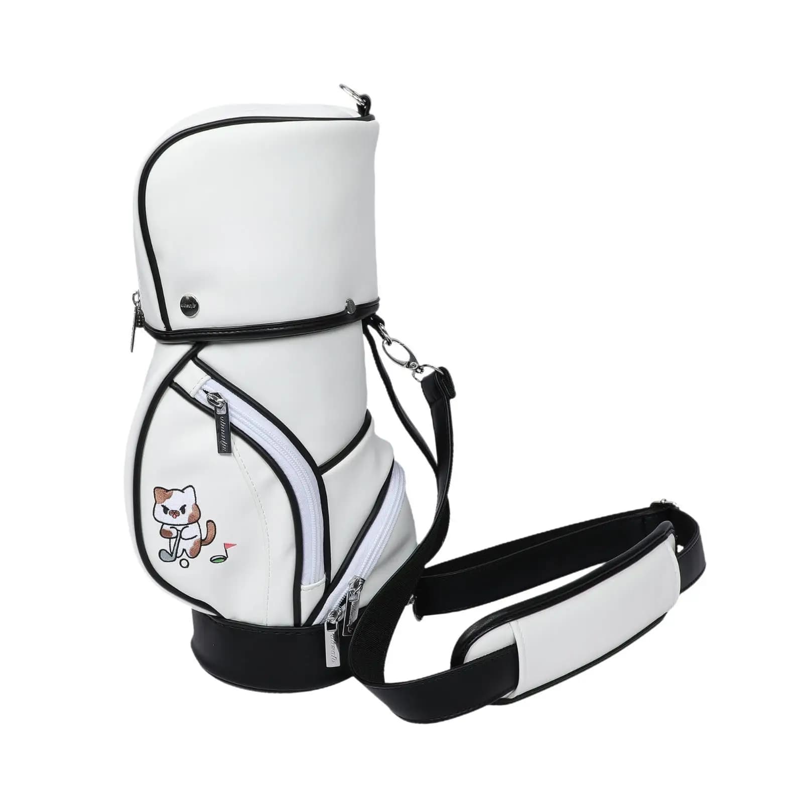 Mini Golf Ball Organizer PU Leather Golf Pouch Compact Carry Bag for Men Women Outdoor