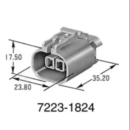 2 Pin Grey Fuel Pump Automotive 2.8 series Connector Types With Pins and Wire Seals For NISSANS 7223-1824-40