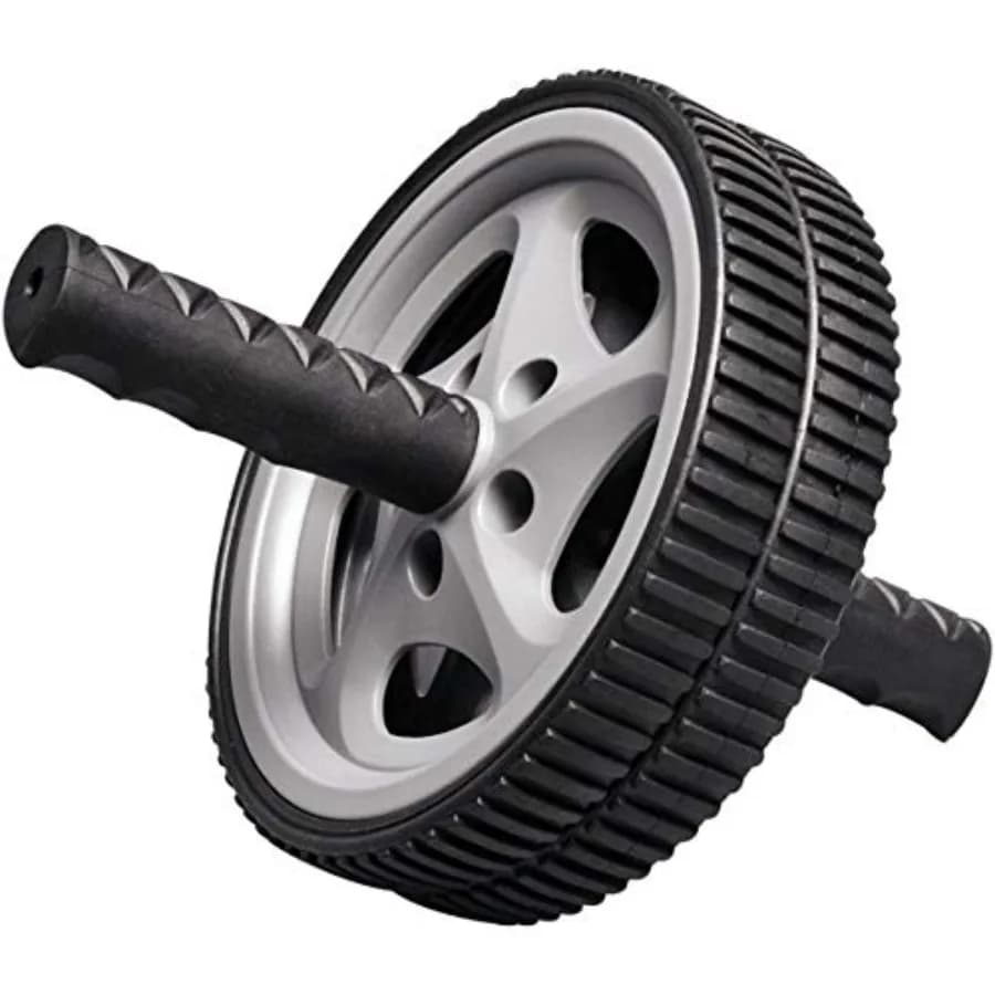 Core and Abdominal Training Wheel, Black Exercise Tool with Foam Handle Resistant, Ideal for Obliqu