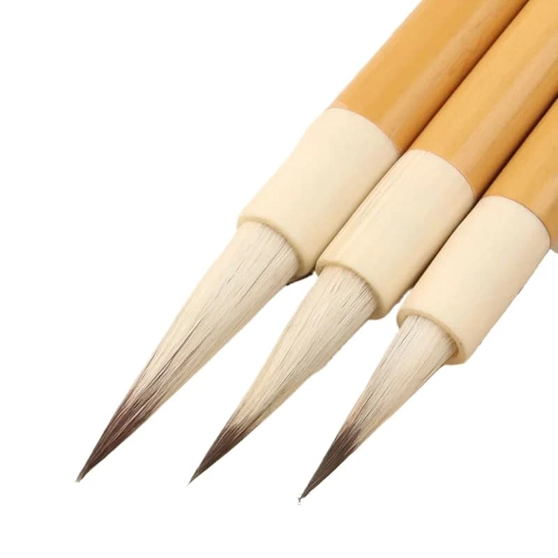 Slender Gold Calligraphy Brush Set Painting Brush Weasel Hair Rabbit Hair Multiple Brush Small Regular Script Calligraphy Brush