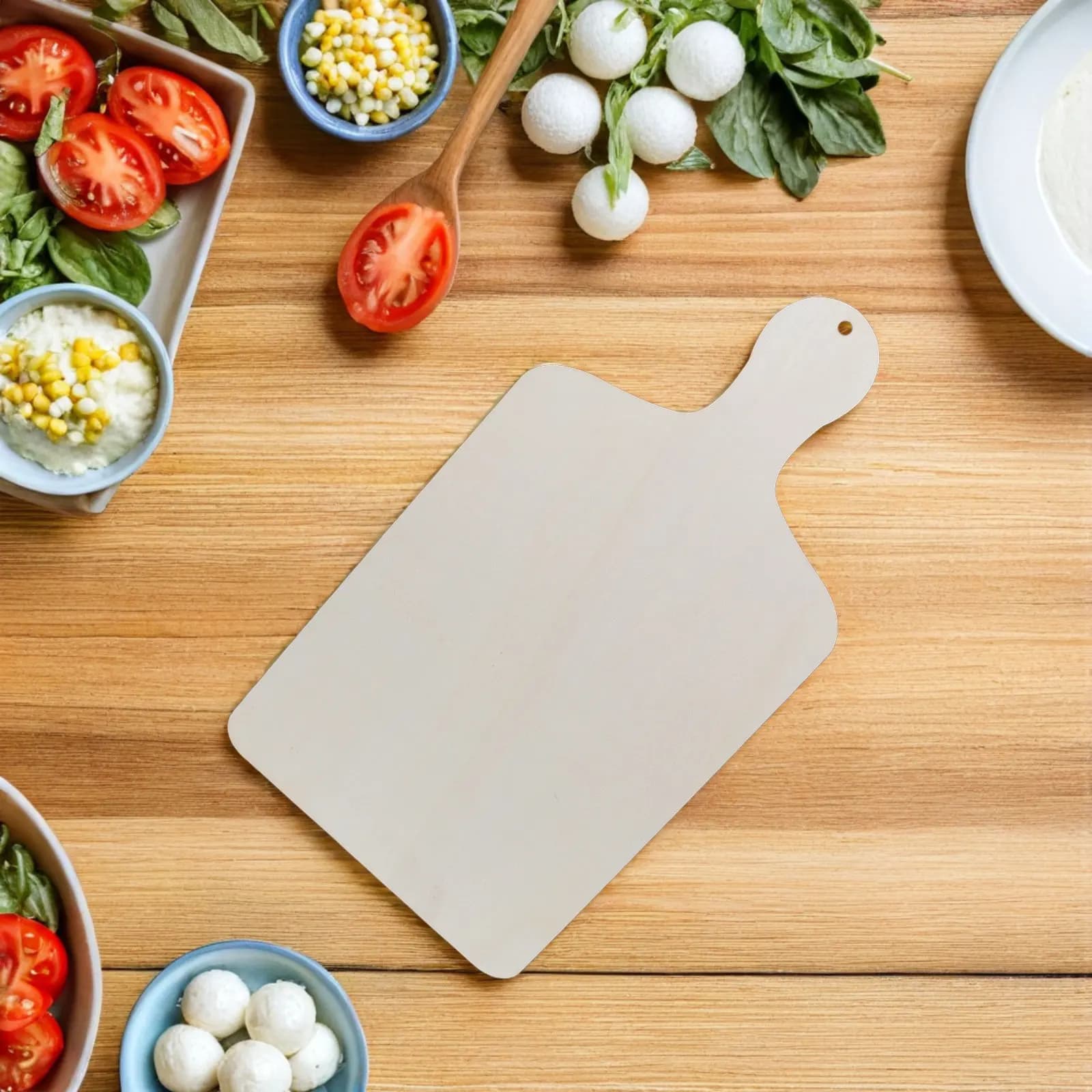 Set of 6 Sizes in Rectangular Wood, Rustic Style, for Food Preparation, Cheese, Meat, Bread, Fai-da- ♪