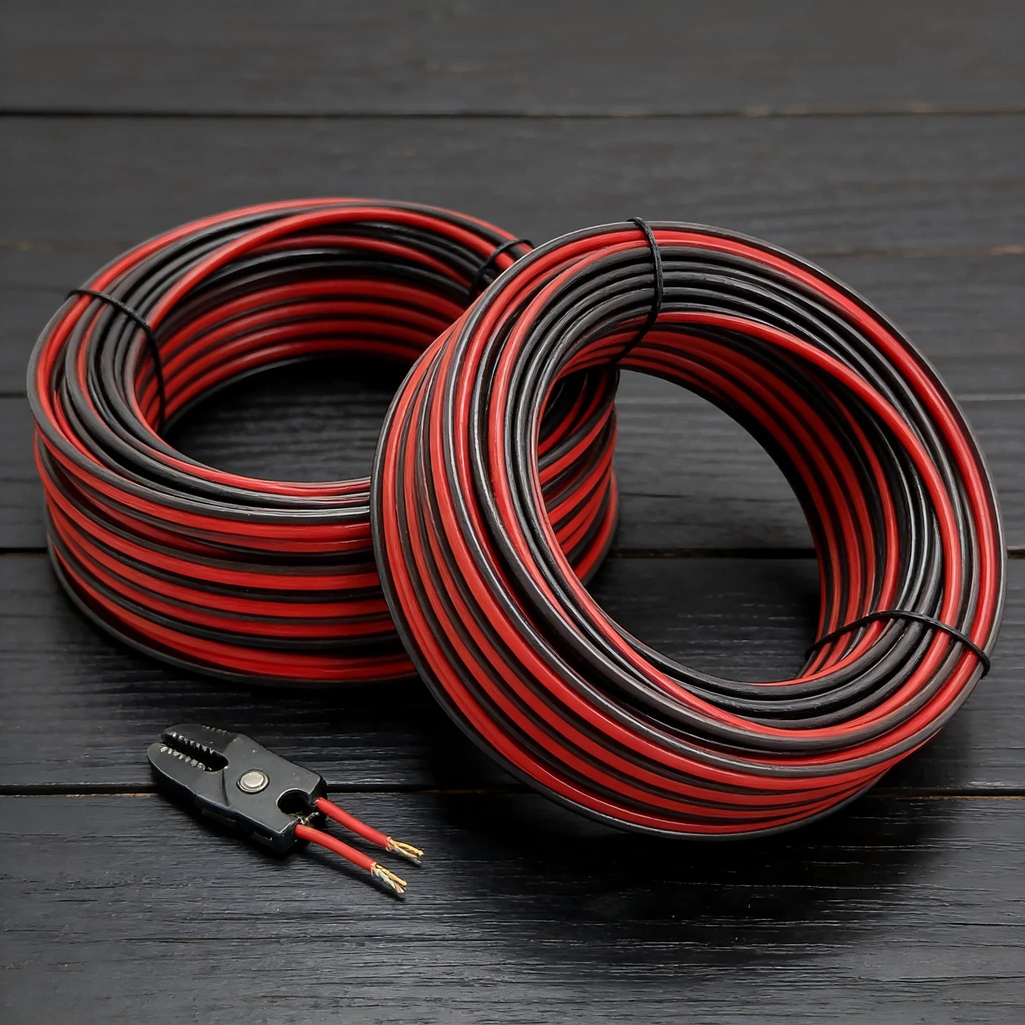 Cavo in Silicone Parallelo Rosso e Nero a 2 Pin 22/20/18/16/14/12AWG, Cavo Automobilistico Stagnato per Pannelli Solari, Auto, Altoparlanti, Batterie