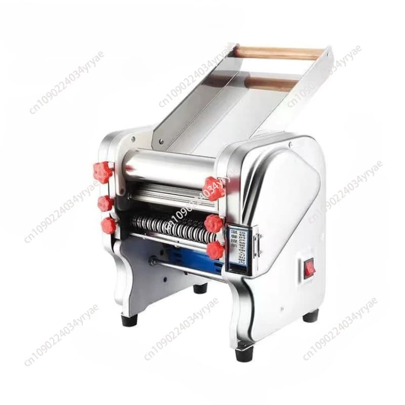 Pressa per noodle elettrica commerciale da 550 W 220 mm di larghezza Macchina per pasta in acciaio inossidabile Rotolamento di noodle multifunzionale