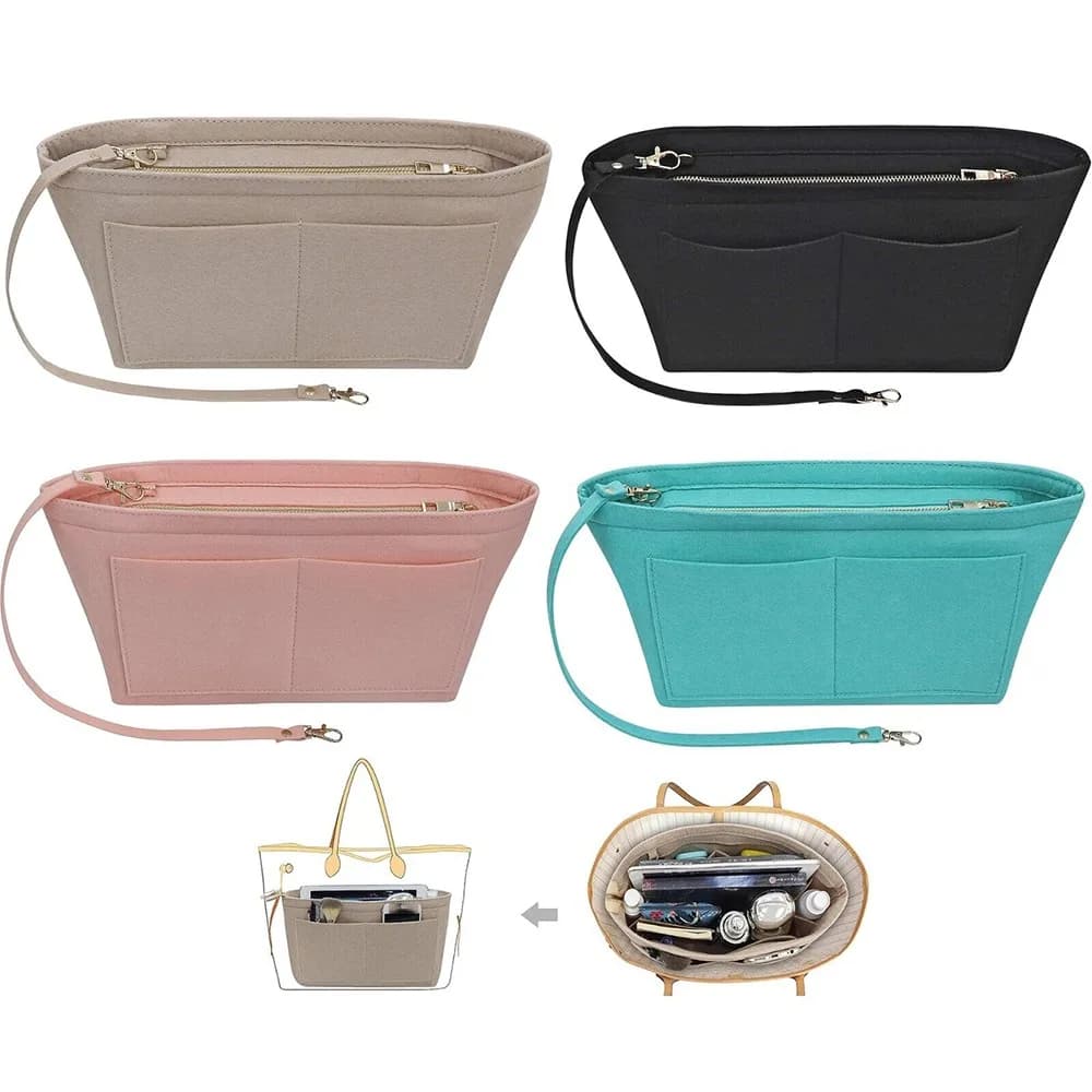 2026 New Women Storage Brand Bags for Handbag Portable Travel Organizer Make Up Tote Cosmetic Bags Insert Liner Storage Pouch