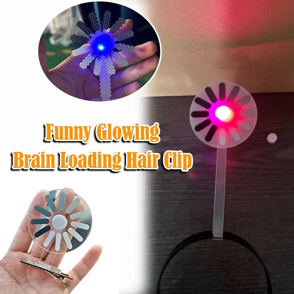 Divertente fermaglio per capelli Fascia rotante Accessori per capelli Clip creativa per caricamento del cervello Caricamento della fascia centrale Regalo per gli amici