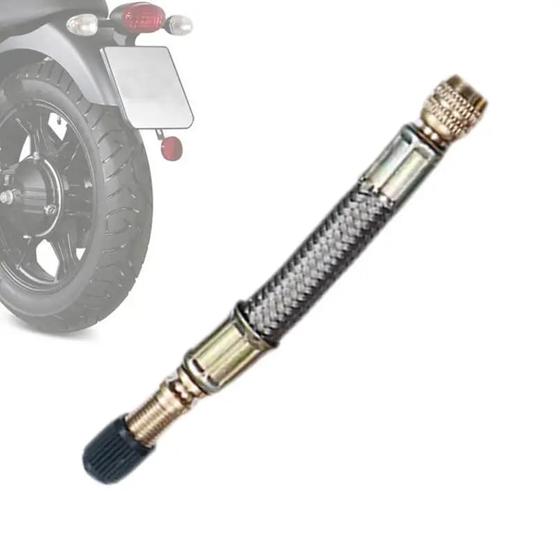 Tubo di Prolunga per Gonfiaggio Pneumatici Auto, Adattatore Gonfiabile, Connettore per Pompa Aria con Manometro, Valvola per Pneumatici 100-210mm