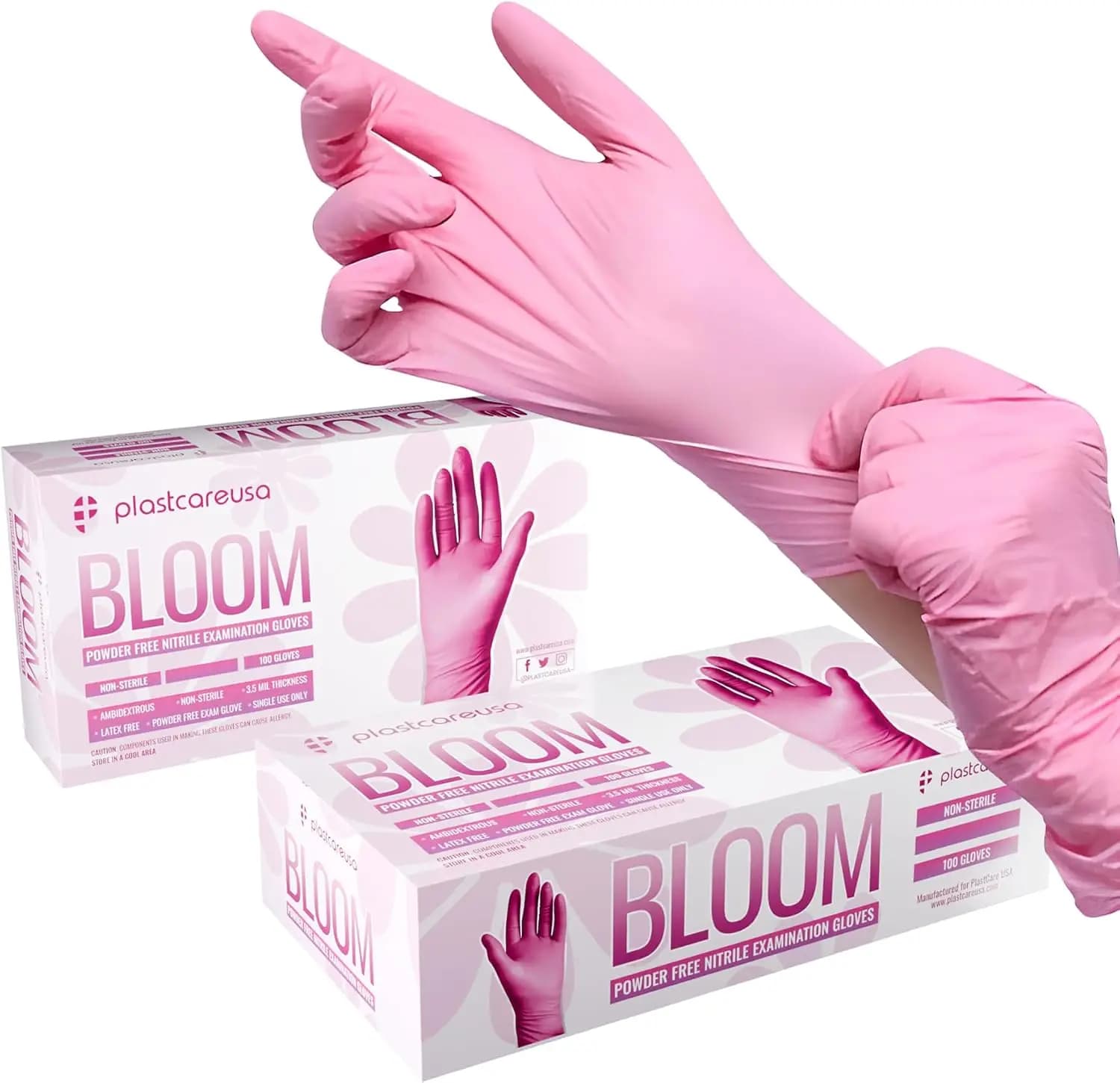 100 Nitrile Exam Gloves 3.5 Mil - Latex & Powder Free, Disposable Non-Sterile Protective Gloves