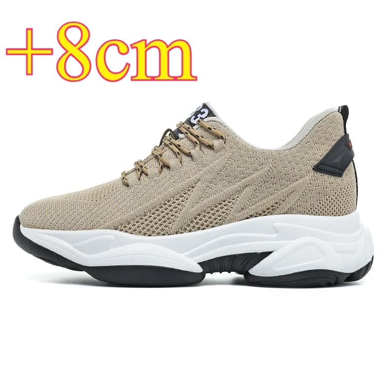 Increasing Men Sneakers Casual Heightening Shoes 8cm Height Increase Shoes for Summer Breathable 6cm Elevator