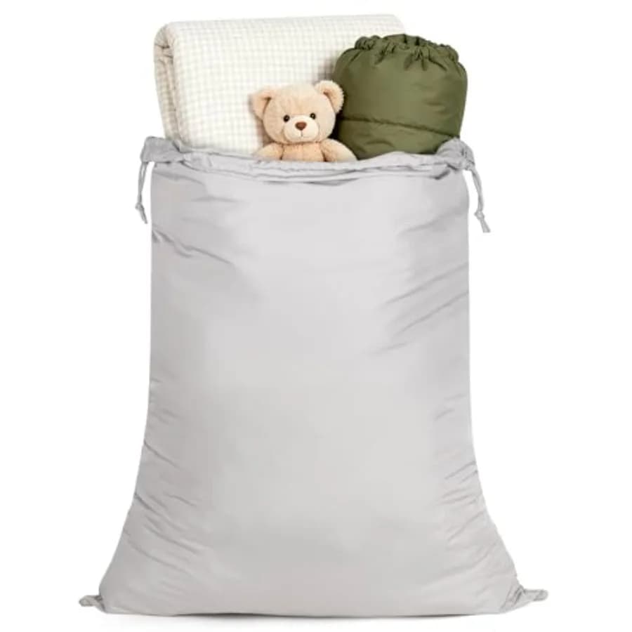 Heavy Duty Nylon Laundry Bag 28"x40" Drawstring Storage for Home 130L large capacity for basket liners, dorm closets, and sleep