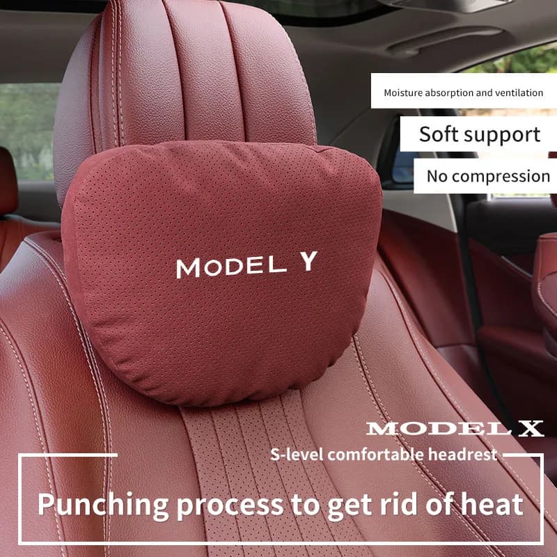 Poggiatesta per auto, poggiatesta per Tesla Model Y Model X, poggiatesta automatico, supporto per il collo, cuscino lombare, morbido cuscino per il collo, accessori