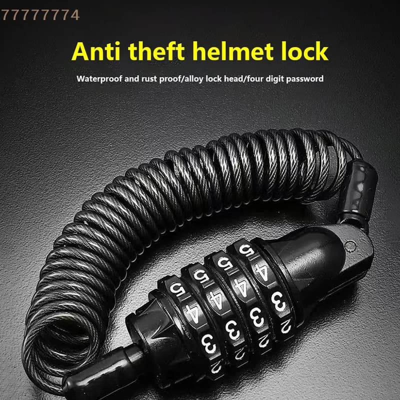 Blocco password universale antifurto da 1 pezzo per caschi da bici, pratico e portatile per bici da strada/montagna