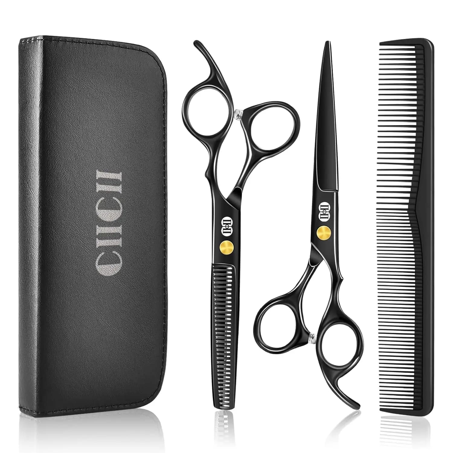 Set di forbici professionali per taglio capelli con cesoie per sfoltire, 6,7 pollici per uomo donna kit da barbiere per salone di casa