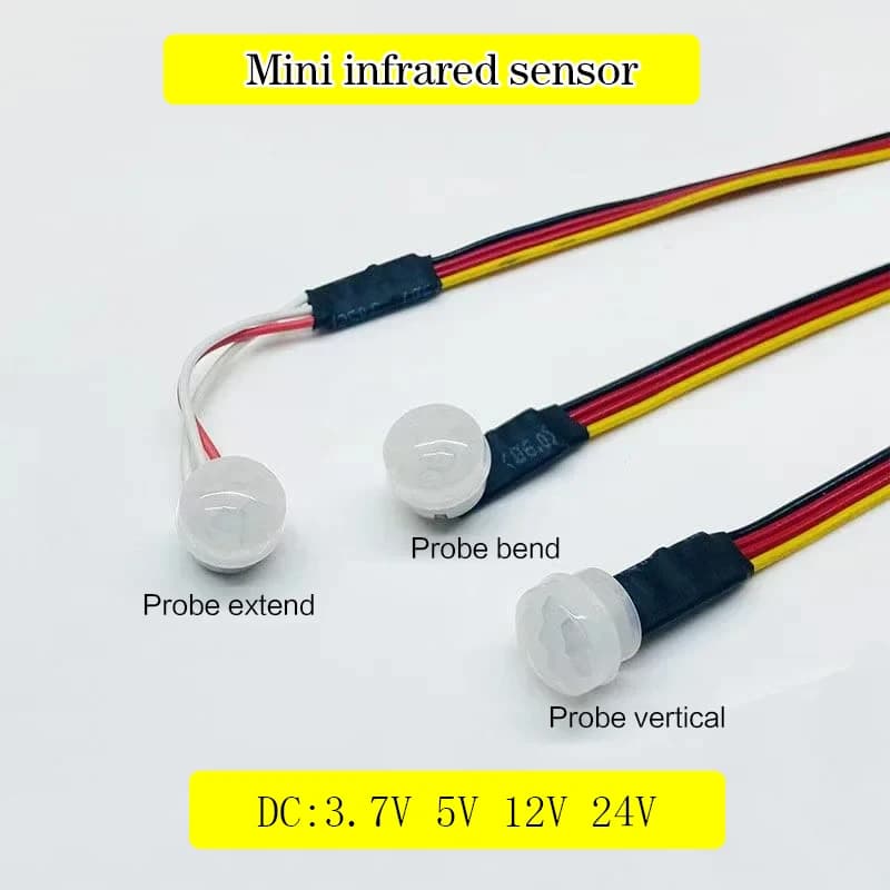Mini pir DC3.7v 5v 12v 24v LED PIR interruttore di ritardo Sensore di movimento a infrarossi Rilevamento del corpo umano scale, camere da letto, balconi di sala