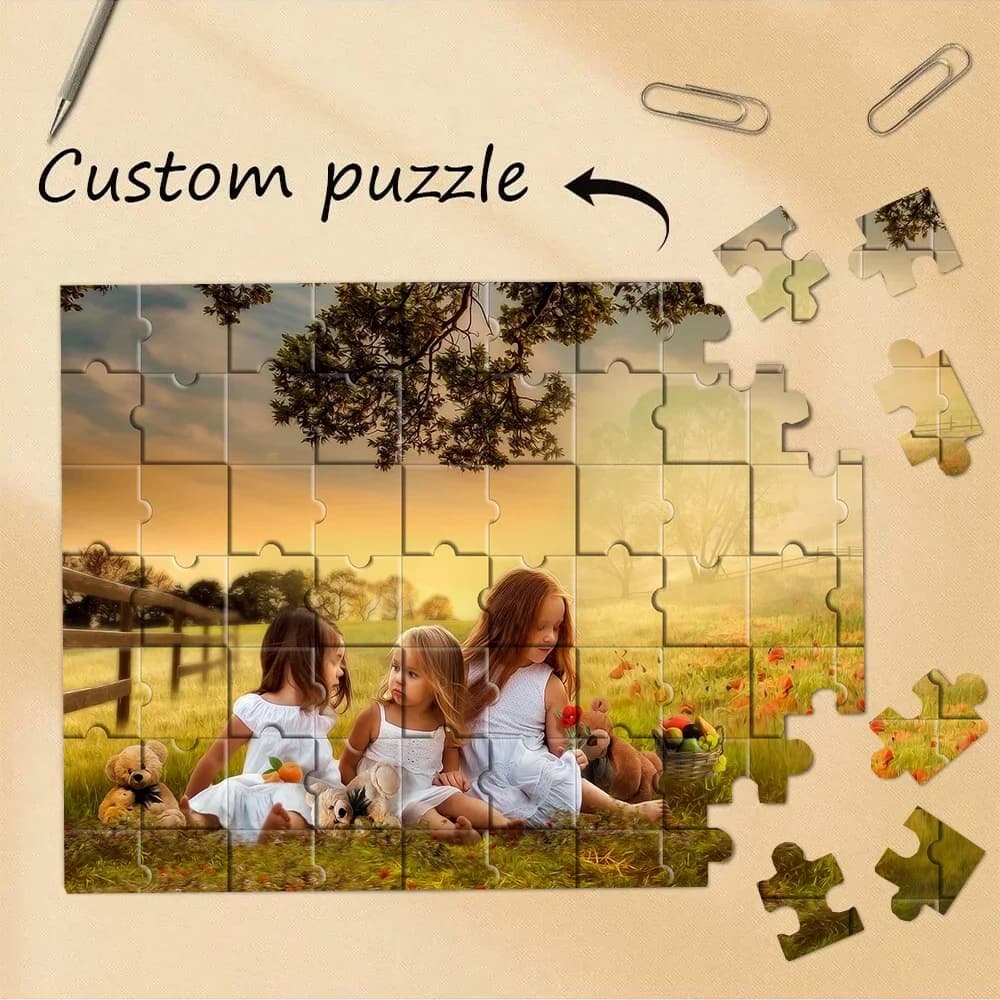 Puzzle personalizzato in legno da 1 pezzo, puzzle con immagini, dimensioni ridotte incornici di grandi dimensioni senza cornice per feste di compleanno, matrimoni, memori