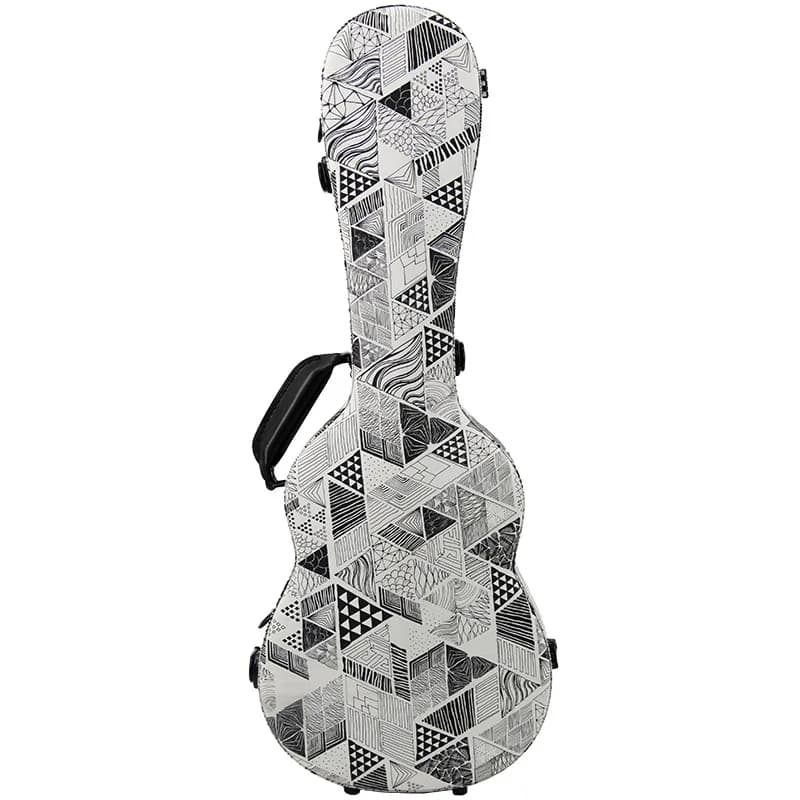 Custodia per chitarra da 24 pollici in fibra di vetro, piccola custodia personalizzata per ukulele a quattro corde, impermeabile e antiurto, custodia per pianoforte da 27 pollici