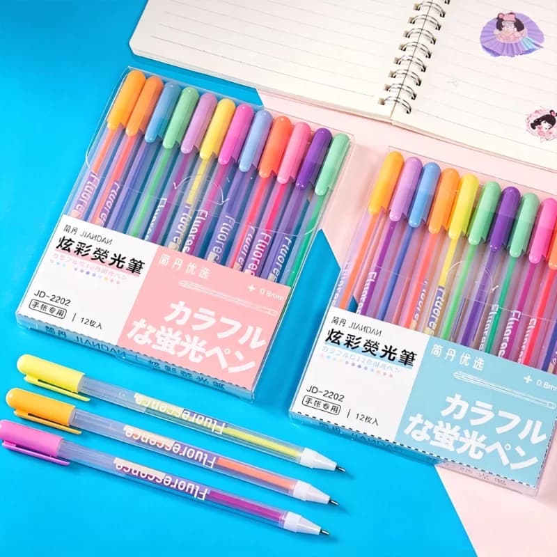 12 penne gel colorate pastello, pennarelli vivaci per schizzi, disegni e scrittura, forniture per artisti e ufficio, per journaling, forniture scolastiche
