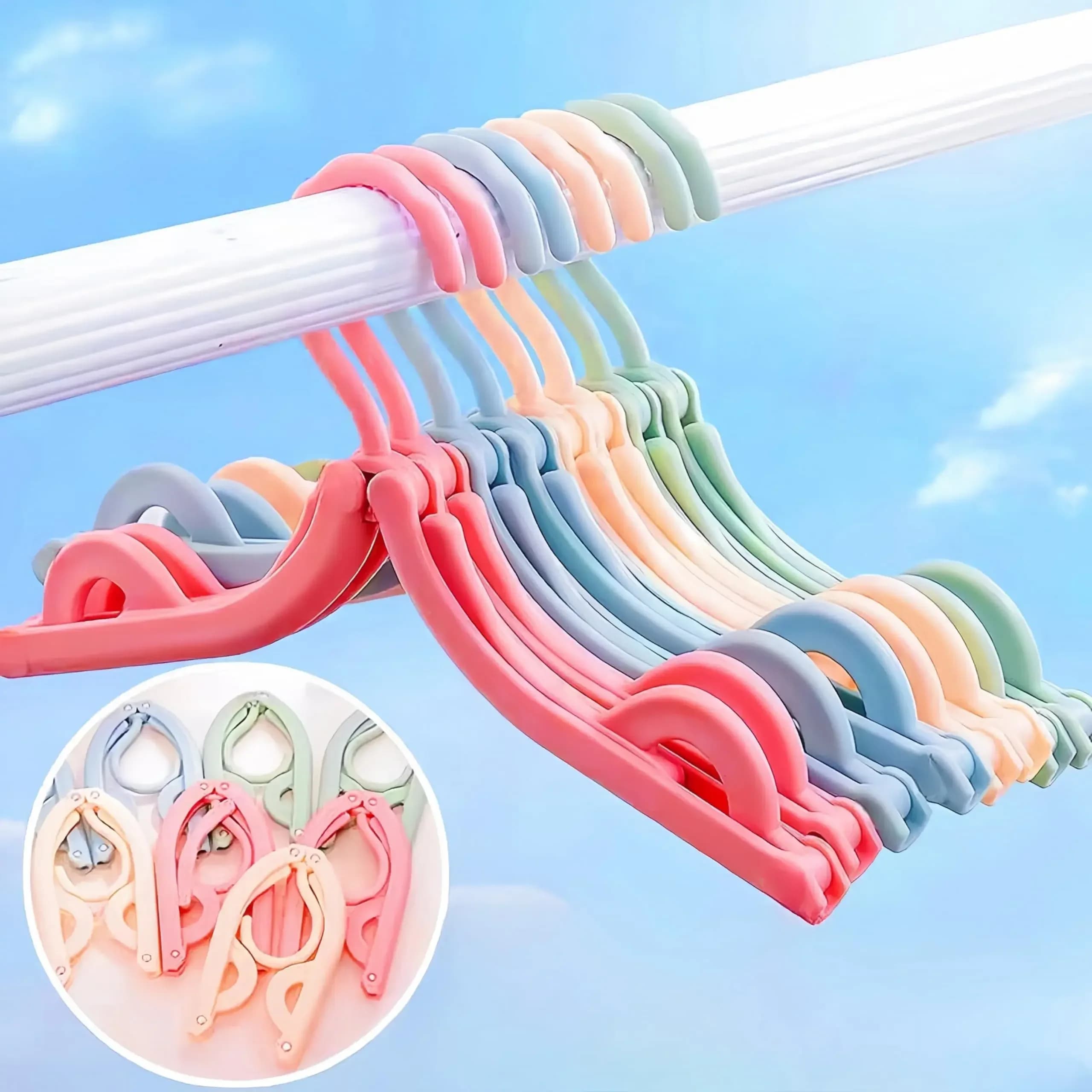 5/50 pieces of travel clothes hangers, portable folding organizer, space saving clothes hangers for business travel