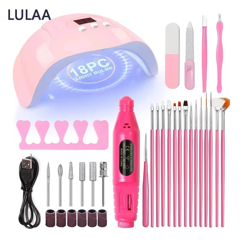 LINMANDA Electric Nail Polishing Kit Professional Nail Tool Set Suitable for Beginners DIY at Home or Use in Nail Salons