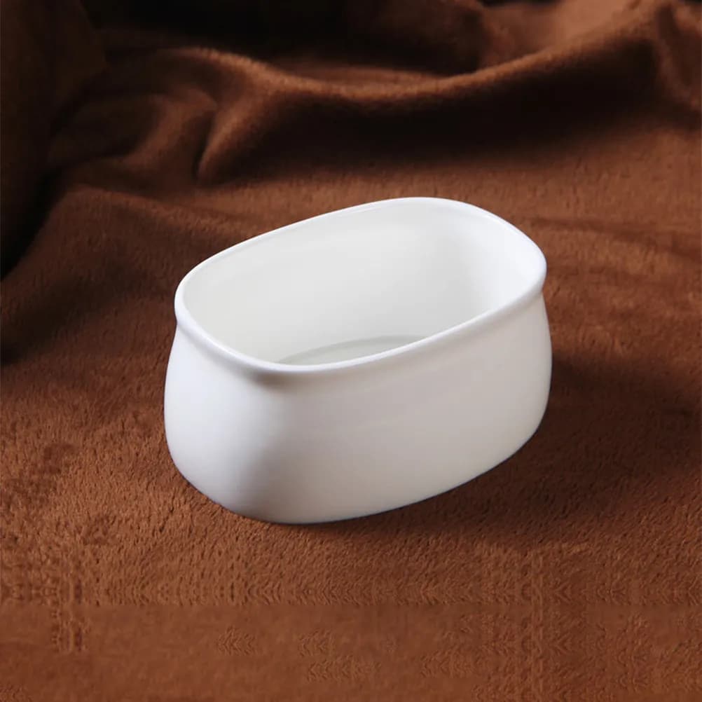 4Pcs Ceramic Tea Bag Holder Set Premium Food Safe Storage Container for Tea Bags Sugar Bags Candy Snacks Cotton Balls Minimalist