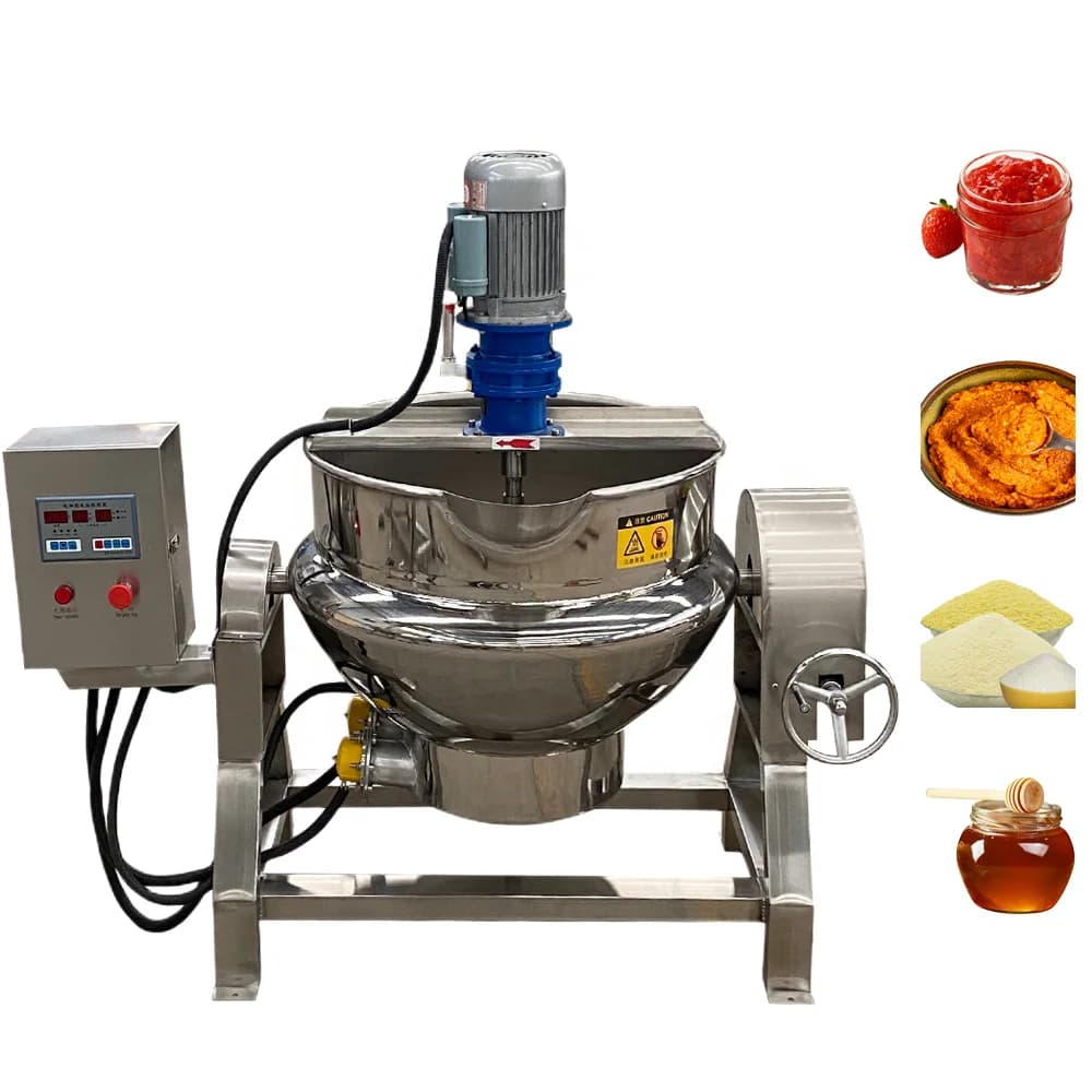 DZJX 50 100 200 400 800 1000 L Elettrico GPL Gas Olio Termico Vapore Auto Mescolare Pentola Sandwich Caldaie Inclinabile Bollitore Involucro