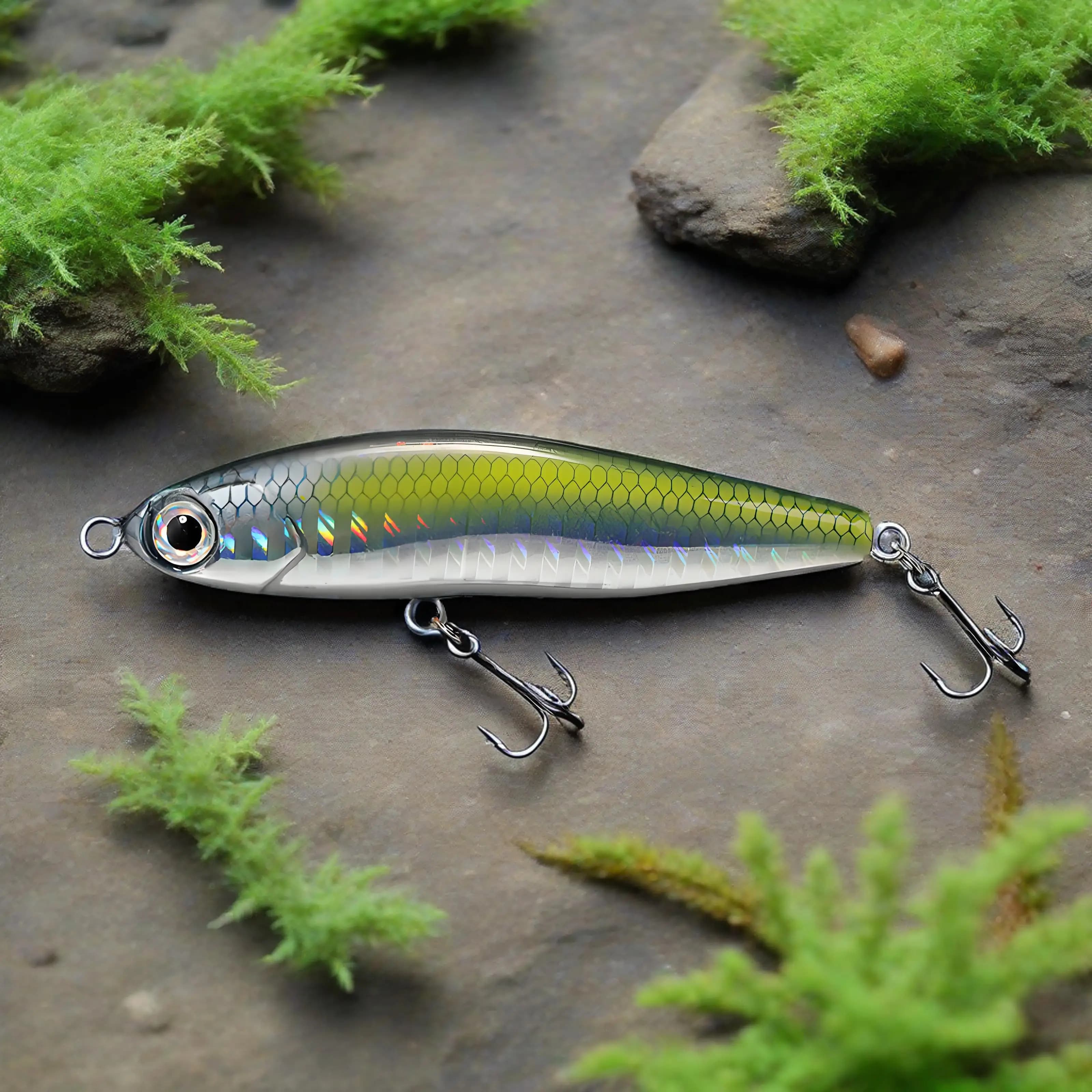 1 Pz Pesce Affondamento Wobbler 70mm 14g Rockfishing Richiamo di Pesca Matita Pesce Jerkbait Woblers Luccio Esca Artificiale per Esche Da Pesca