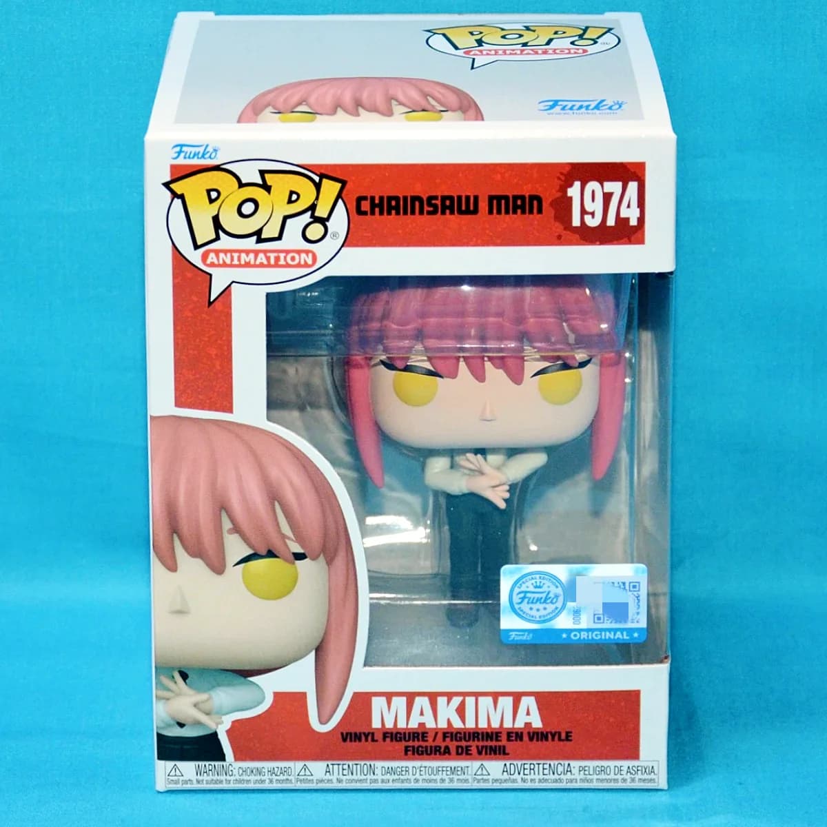 Anime Chainsaw Man Denji con figure Pochita Funko Pop Makima (segno a mano) Figura da collezione in edizione limitata Figurina giocattolo regalo