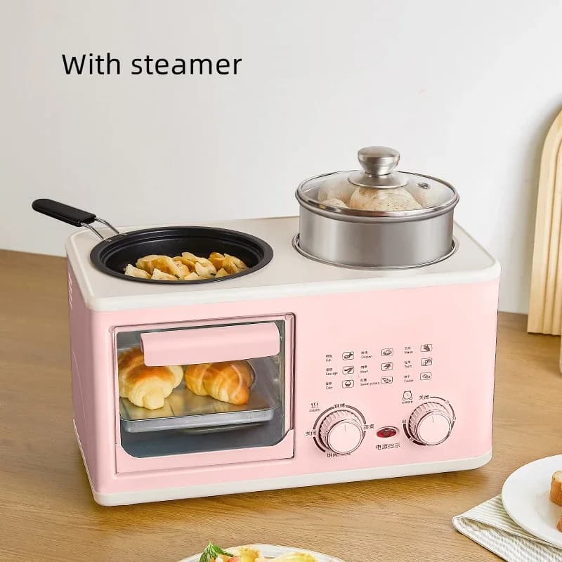 Mini household oven, multi-functional cooking frying pan, lazy person's 4-in-1 breakfast machine