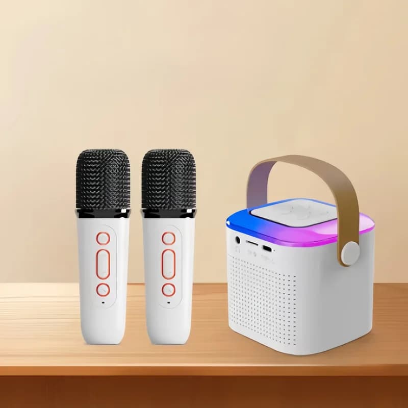 Y1 Altoparlante Bluetooth Karaoke ad alta potenza Subwoofer wireless impermeabile surround stereo portatile 360 con doppio microfono Boombox