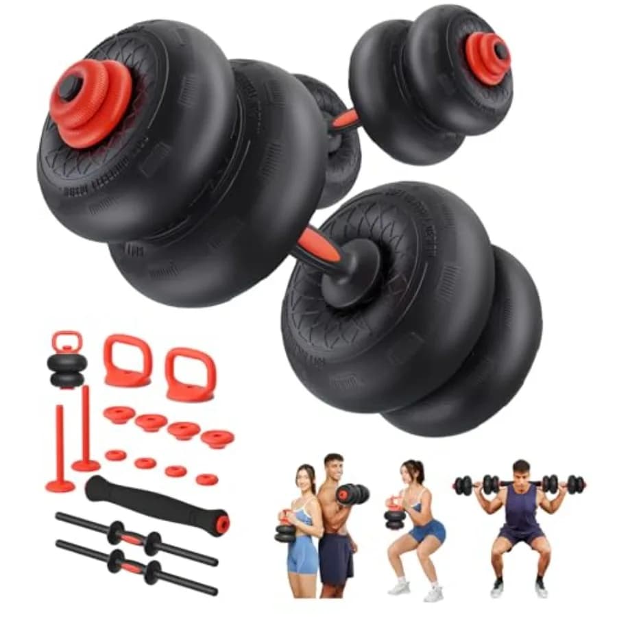 Set of Adjustable Manubri 5 in 1 from 45 Bookcases with Connector, Complete Set Usable as Libras, Kettlebell and Flessions