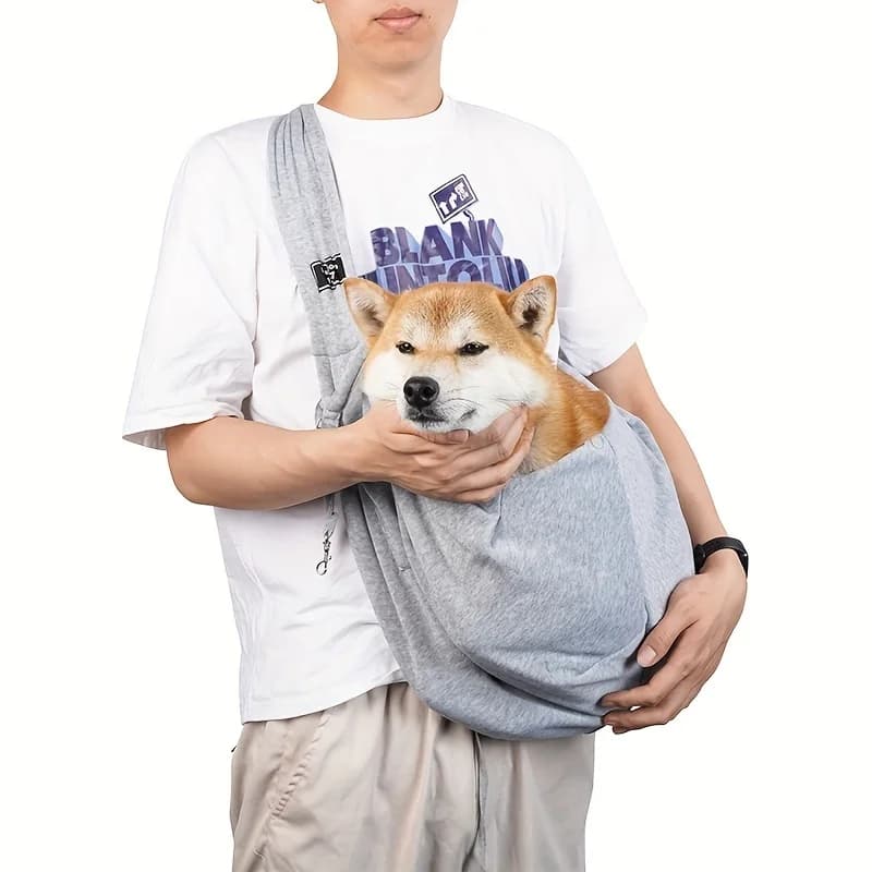 Borsa da trasporto per cani, borsa a tracolla per animali domestici, borsa da viaggio per cani portatile a doppia faccia a mani libere per forniture all'aperto