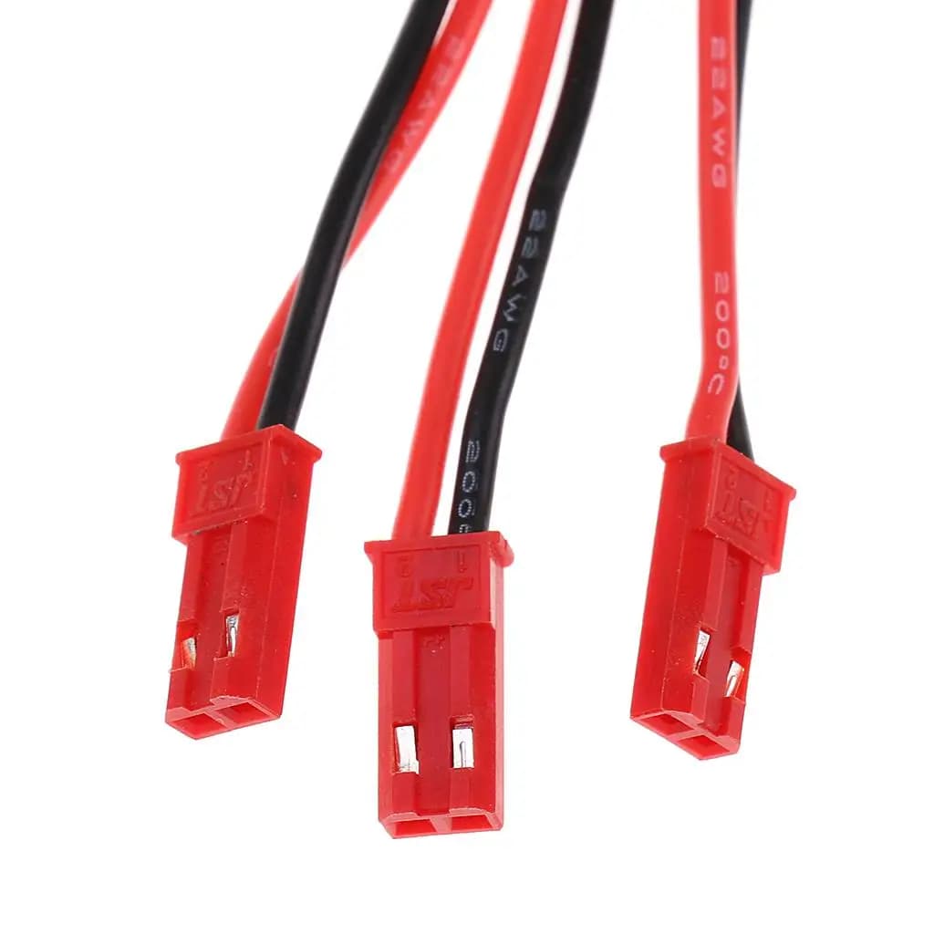 Cavo di ricarica RC JST maschio-femmina in silicone con splitter per batteria Lipo per modellini di elicotteri indoor