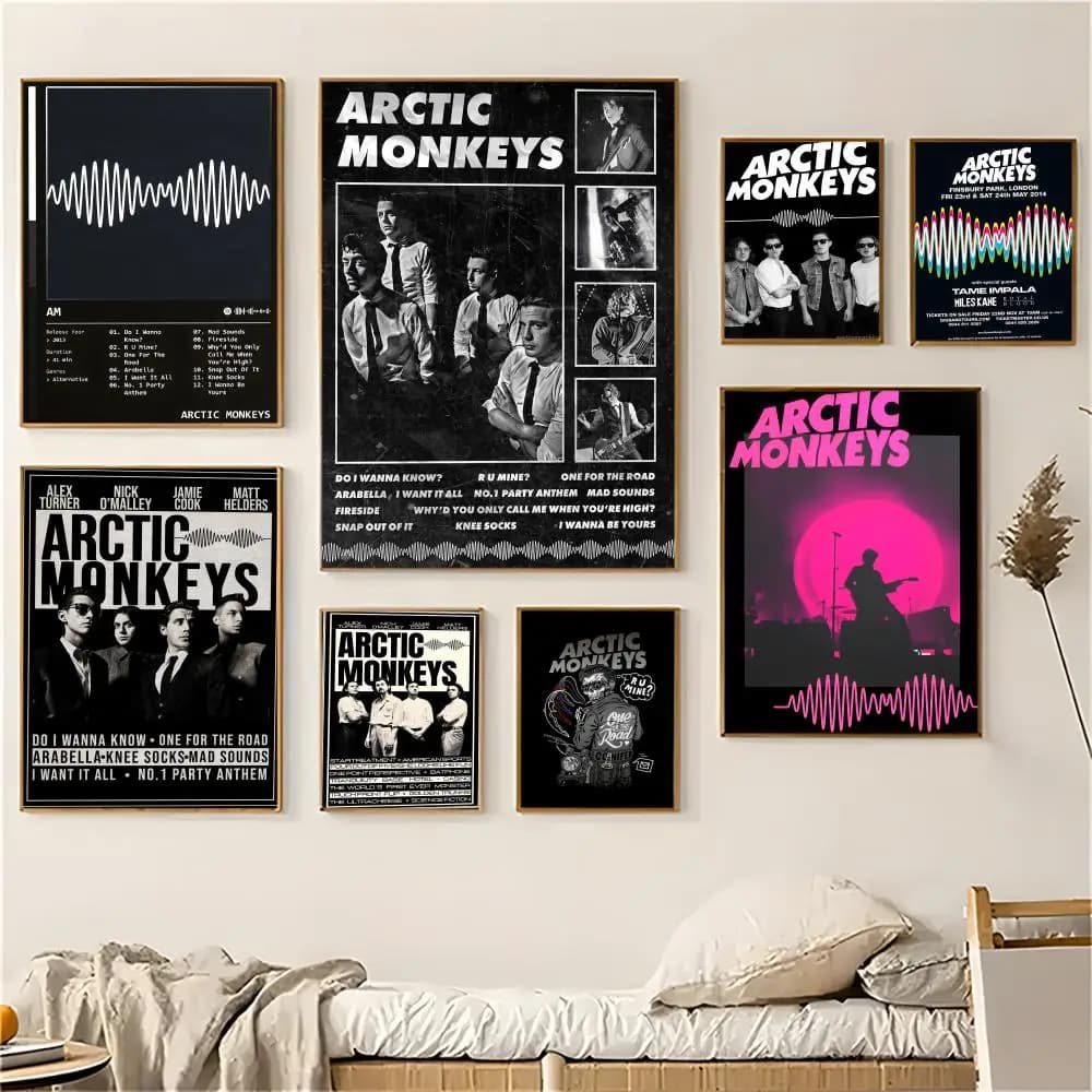 Blackc Rock Band A-Arctic M-Monkeys Painting Calligraphy Eco-friendly waterproof canvas poster art, home decoration gift